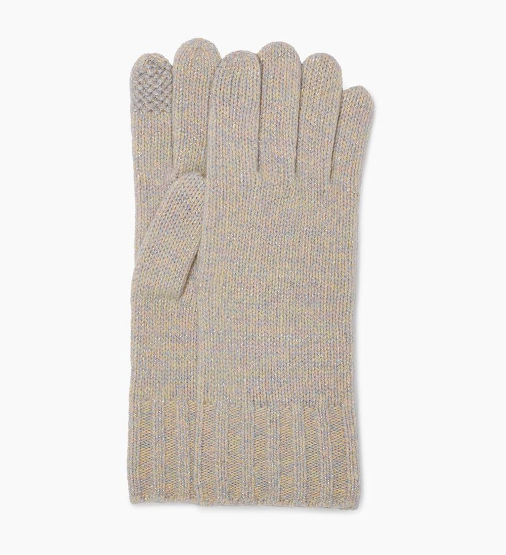 Ugg Glove Womens - Ugg Pippa Rib Knit Beige - 159VYNDTF